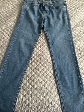Light Wash Blue Straight Jeans